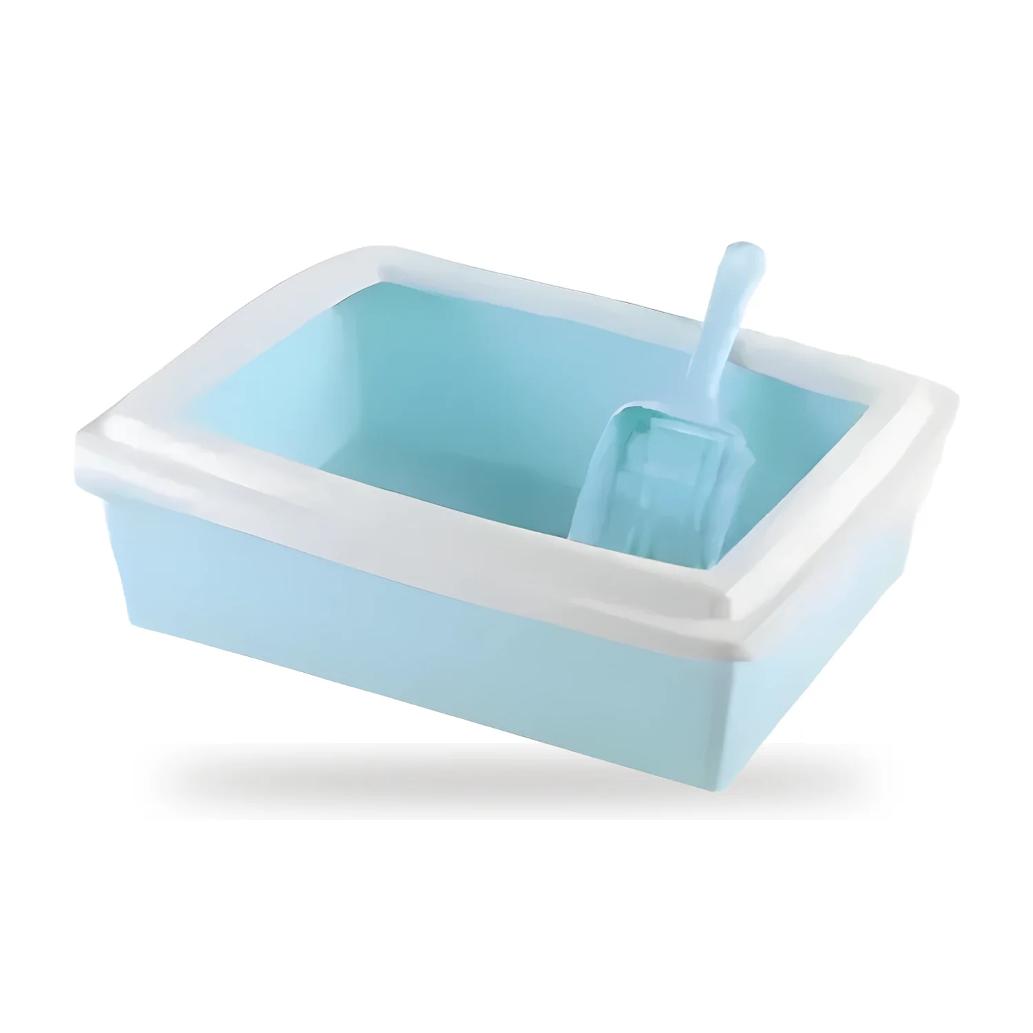Arenero Sanitario con Borde Alto para Gato
