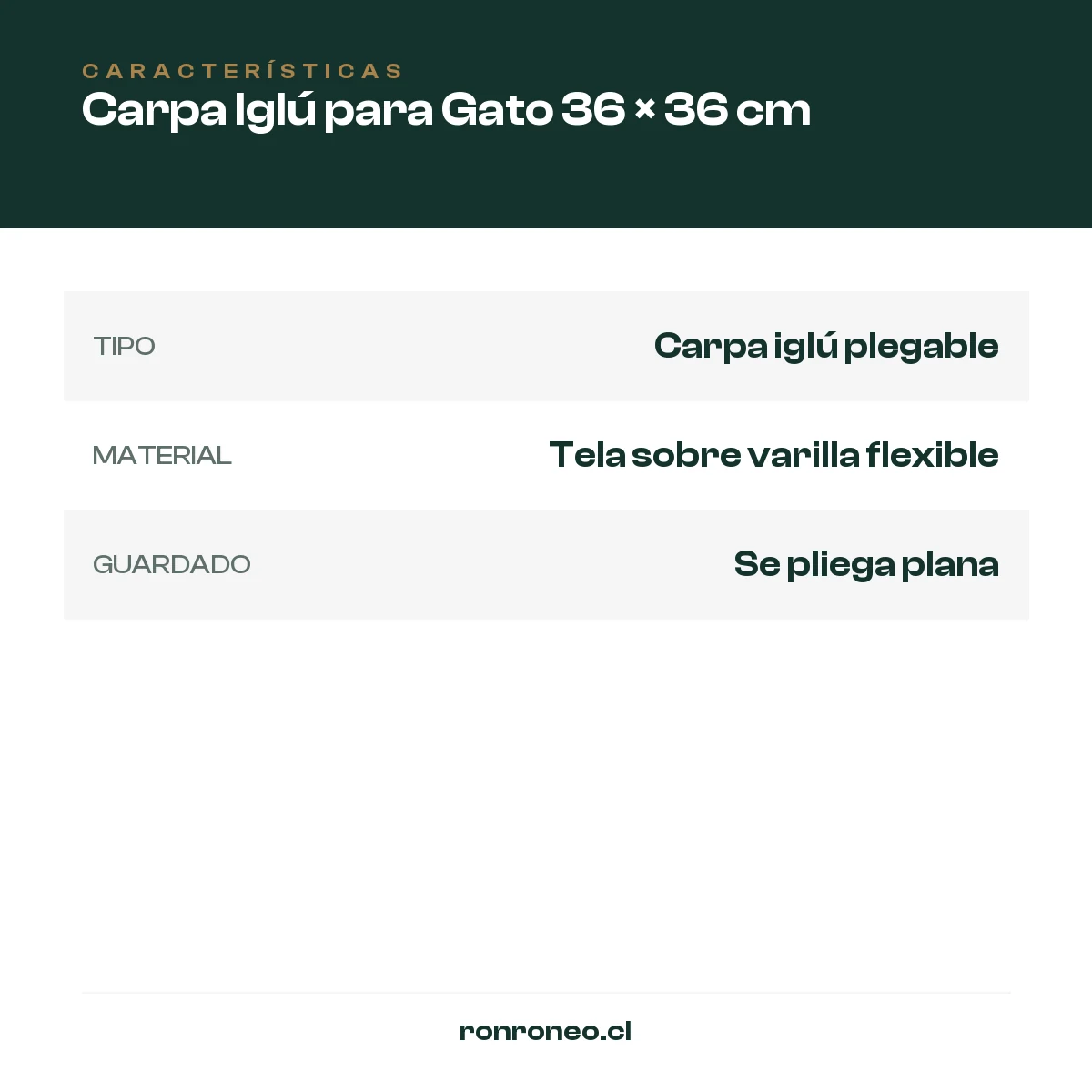 Carpa Iglú para Gato 36 × 36 cm — foto 3