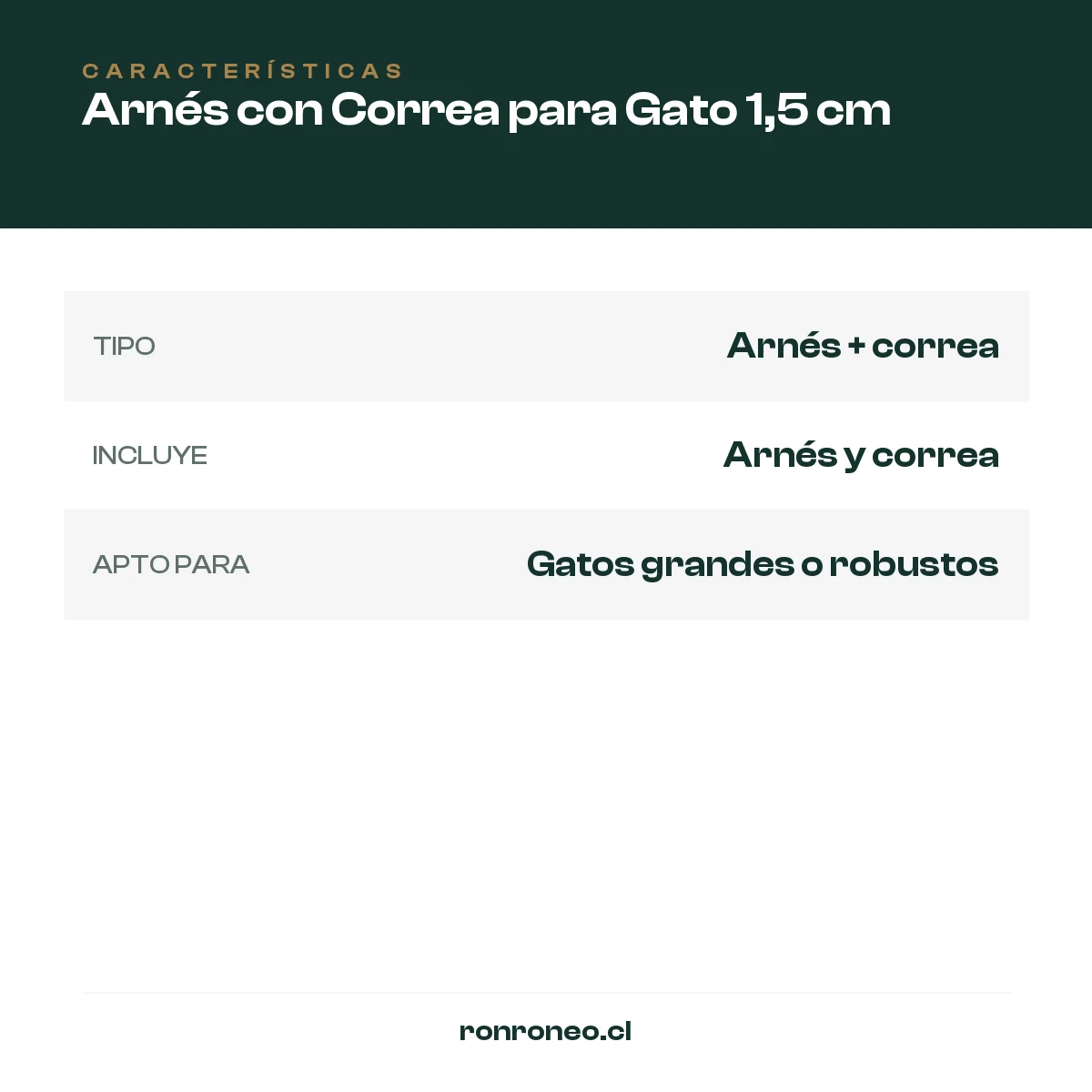 Arnés con Correa para Gato 1,5 cm — foto 3