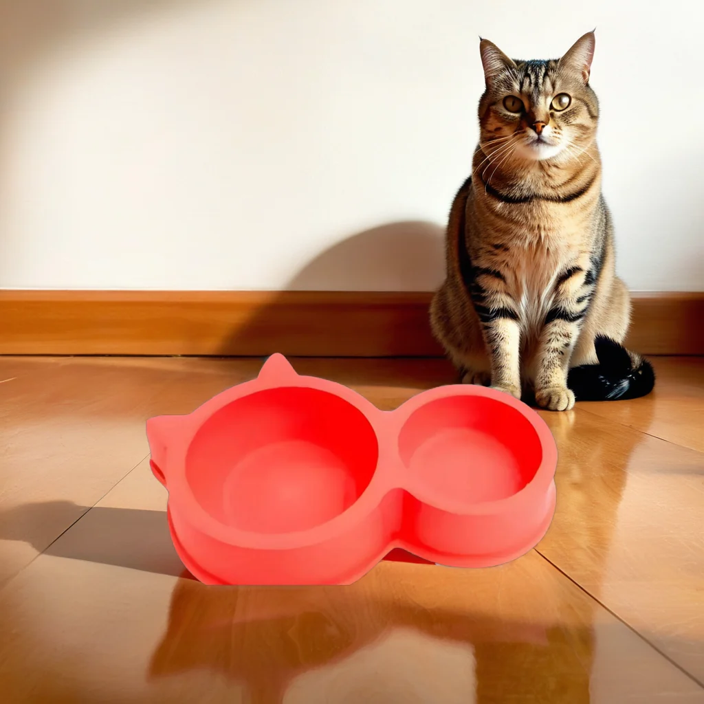 Cuenco Doble Forma de Gato 18 × 27 cm — foto 2