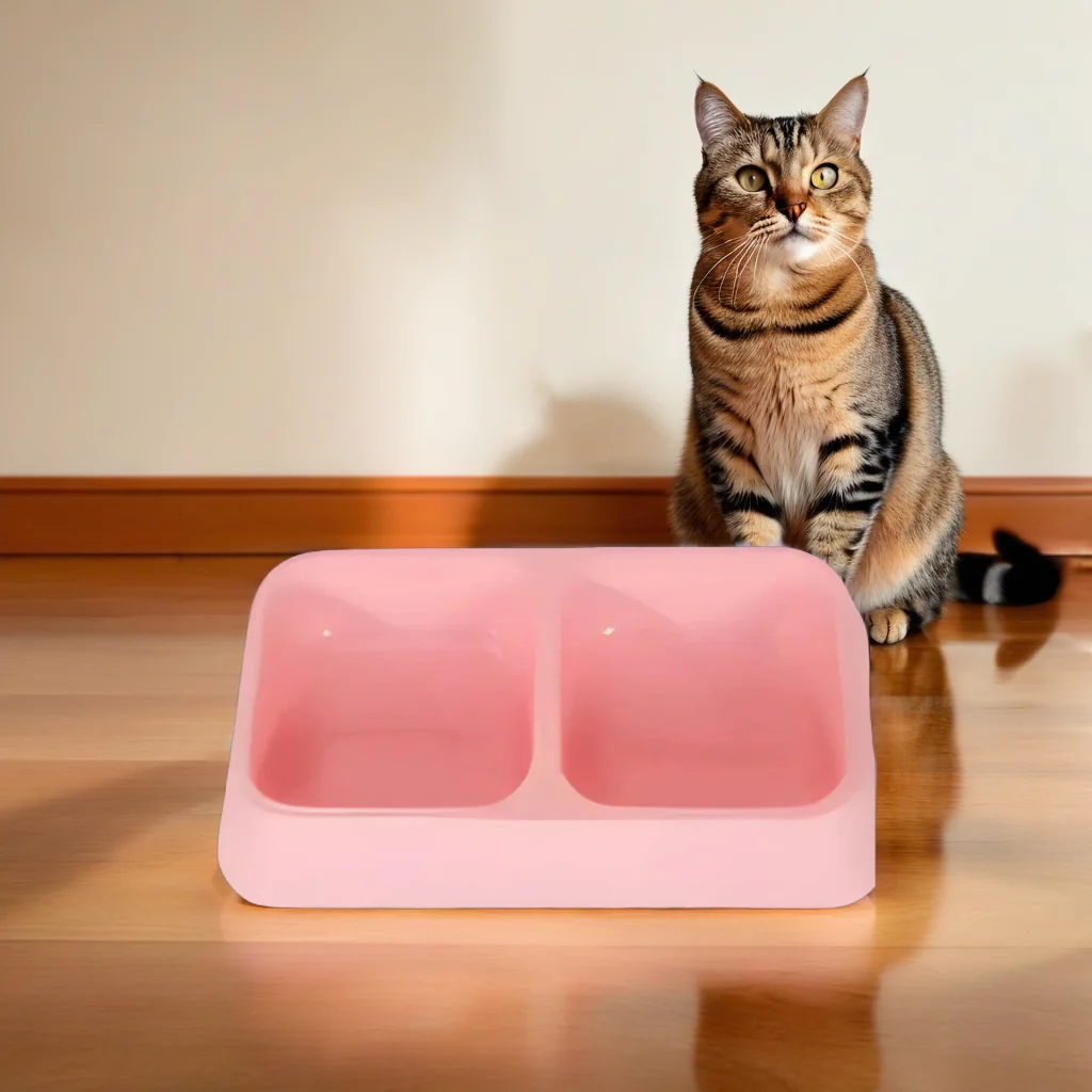 Plato Doble Grande para Gato 28 × 15 cm — foto 2