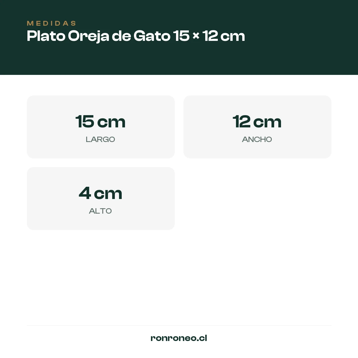 Plato Oreja de Gato 15 × 12 cm — foto 2
