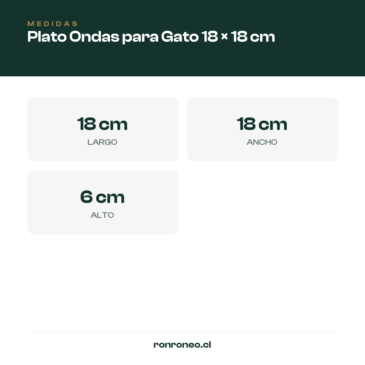 Plato Ondas para Gato 18 × 18 cm — foto 3