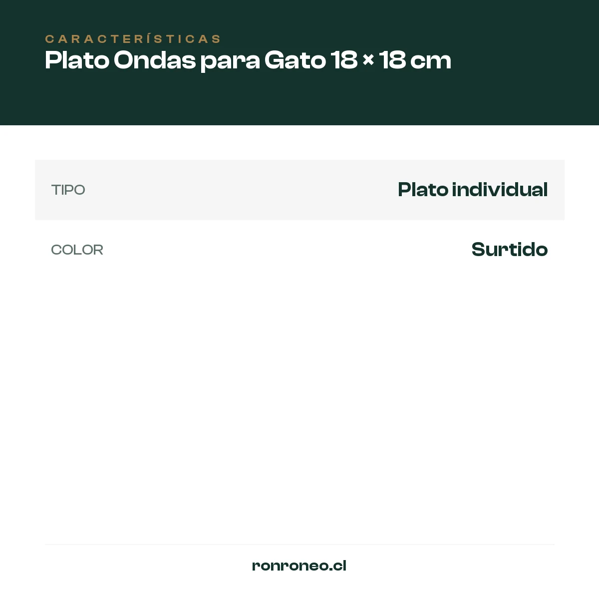 Plato Ondas para Gato 18 × 18 cm — foto 4